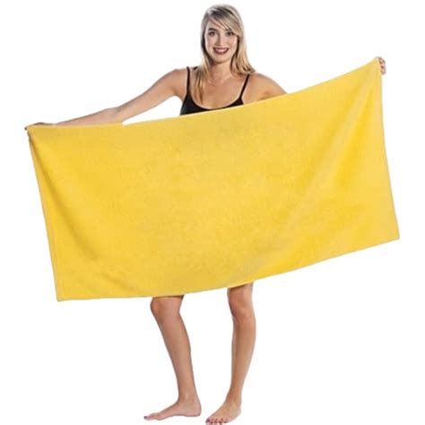 Yellow/black Terry beach towel .